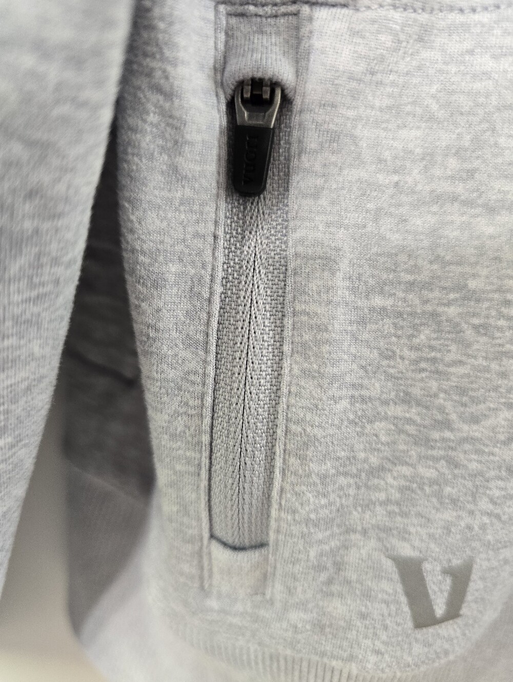 Vuori Ponte Performance Crew Zip Pocket Long Sleeve Activewear Sweatshirt Size L - Picture 8 of 15